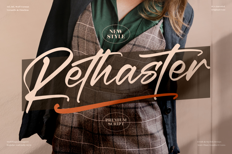 Rethaster Font website image