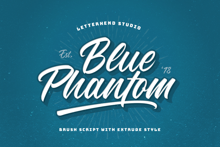 Blue Phantom Font website image