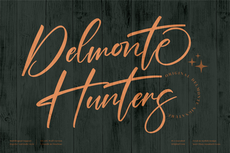 Delmonte Hunters Font website image