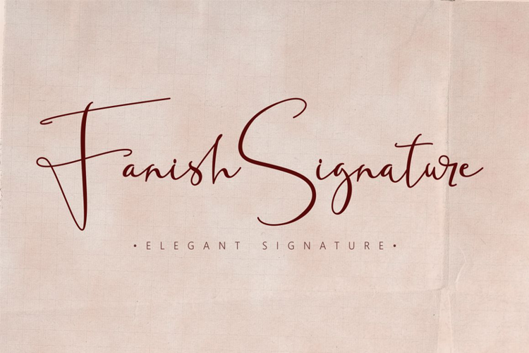 Fanish Signature Font website image