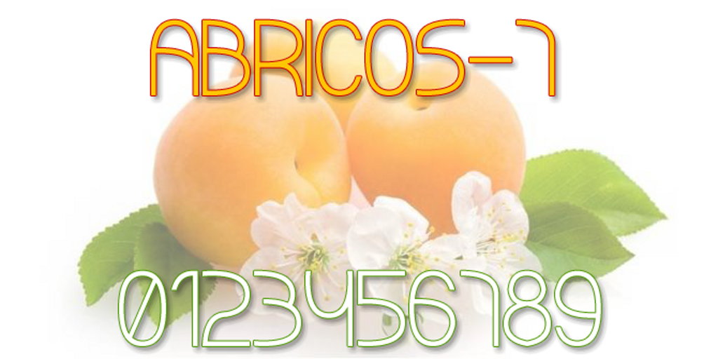 ABRICOS 7 Font website image