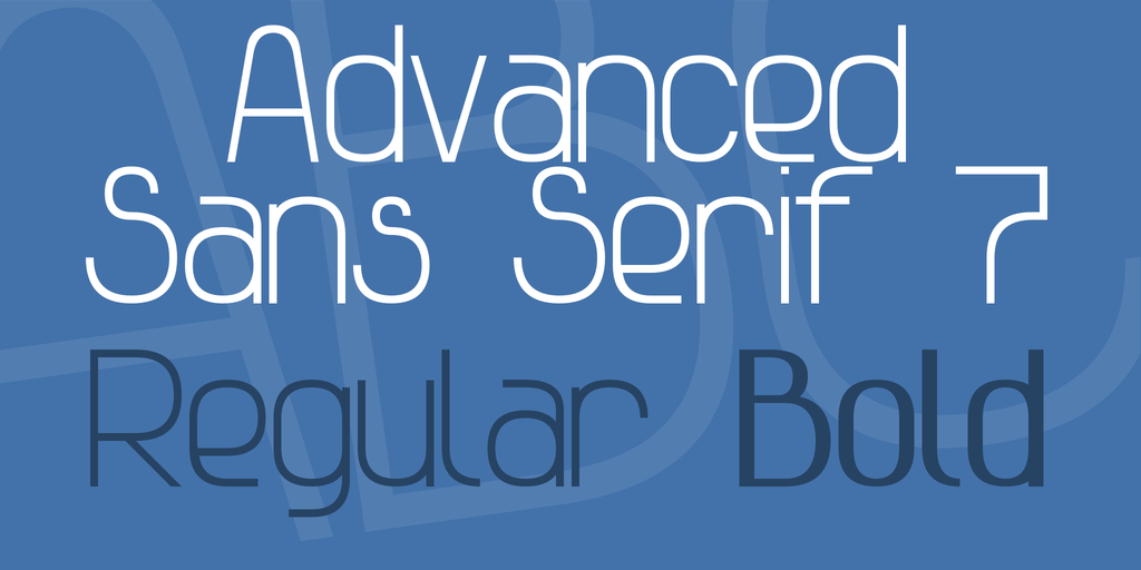 Advanced Sans Serif 7 Font Family website image