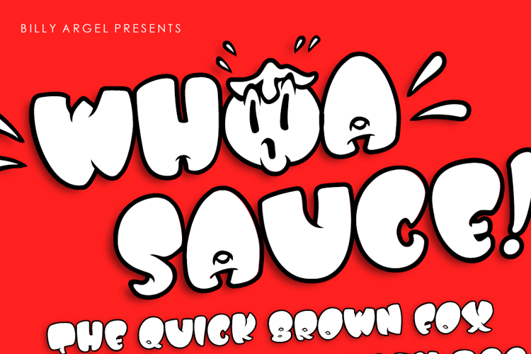 WHOA SAUCE Font website image