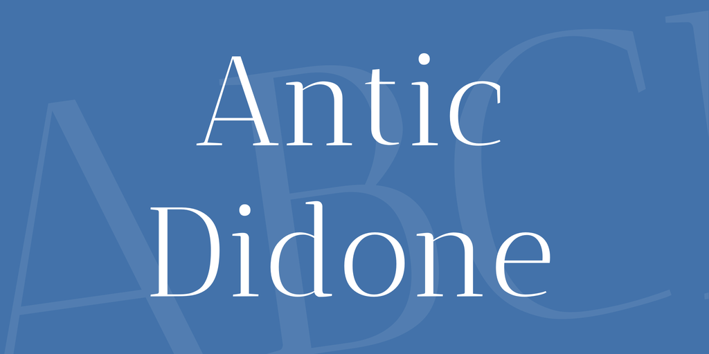 Antic Didone Font website image