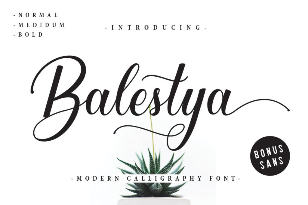 Balestya Medium Font website image