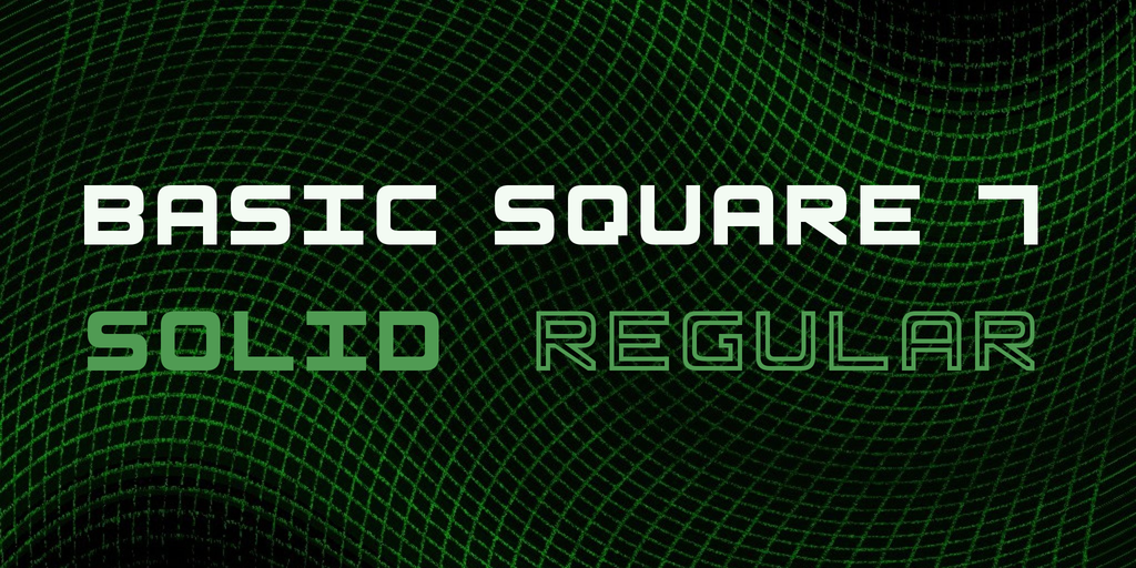 Basic Square 7 Font Family website image