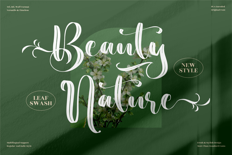 Beauty Nature Font website image