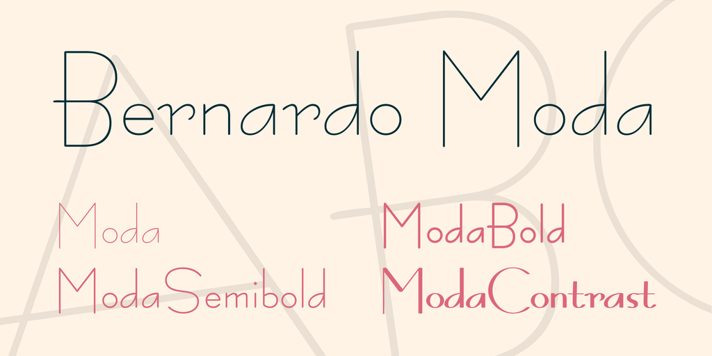 Bernardo Moda Font Family website image