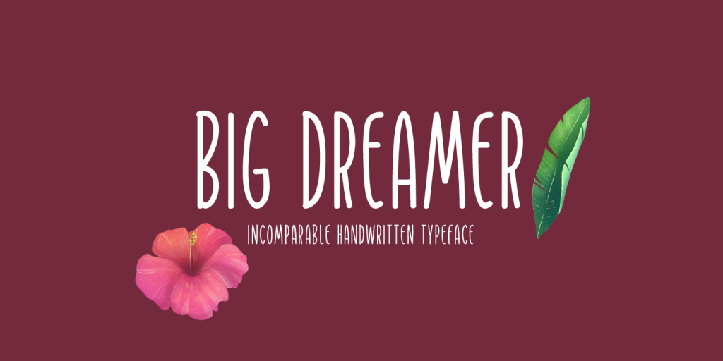 Big Dreamer Font website image