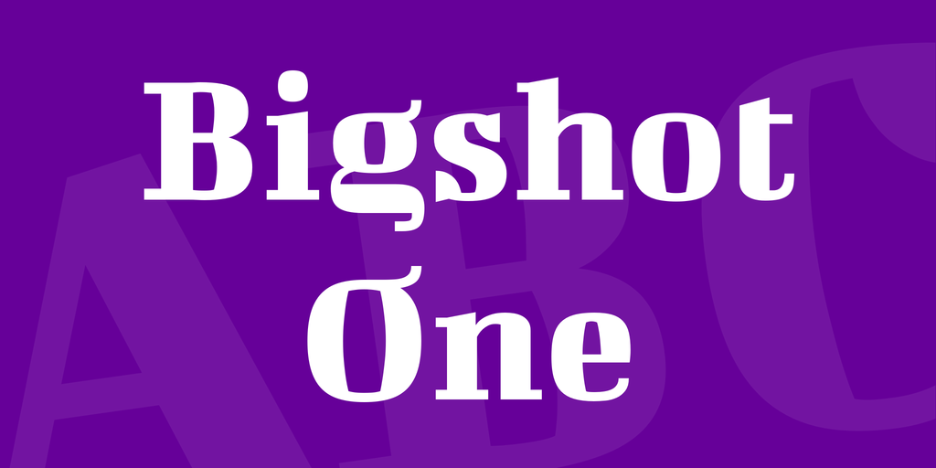 Bigshot One Font website image