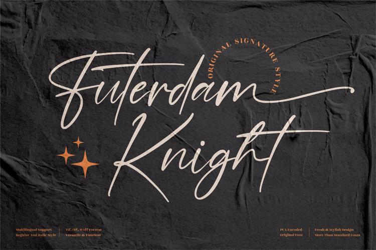 Futerdam Knight Font website image