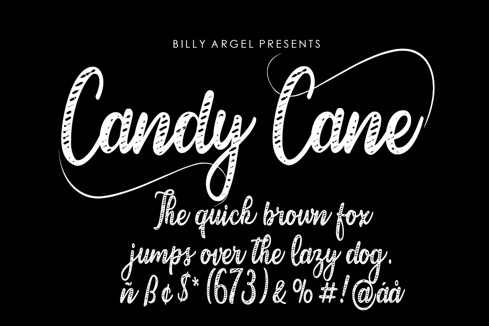 Candy Cane Personal Use Font website image