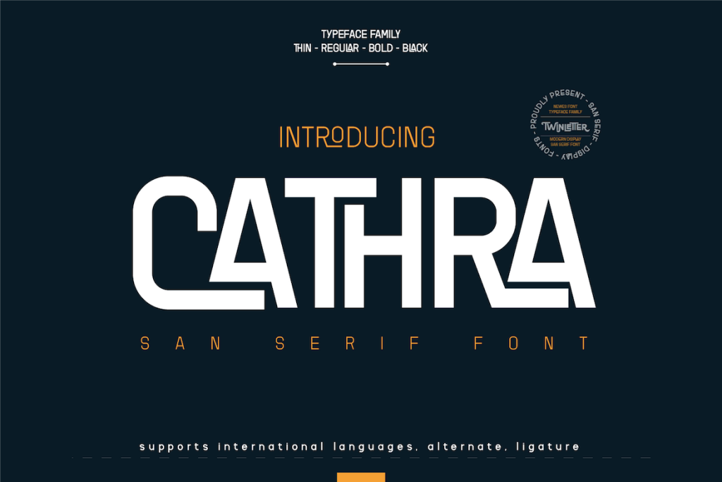 CATHRA Font Family website image