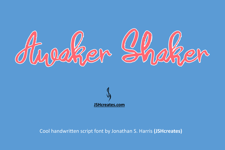 Awaker Shaker Font website image