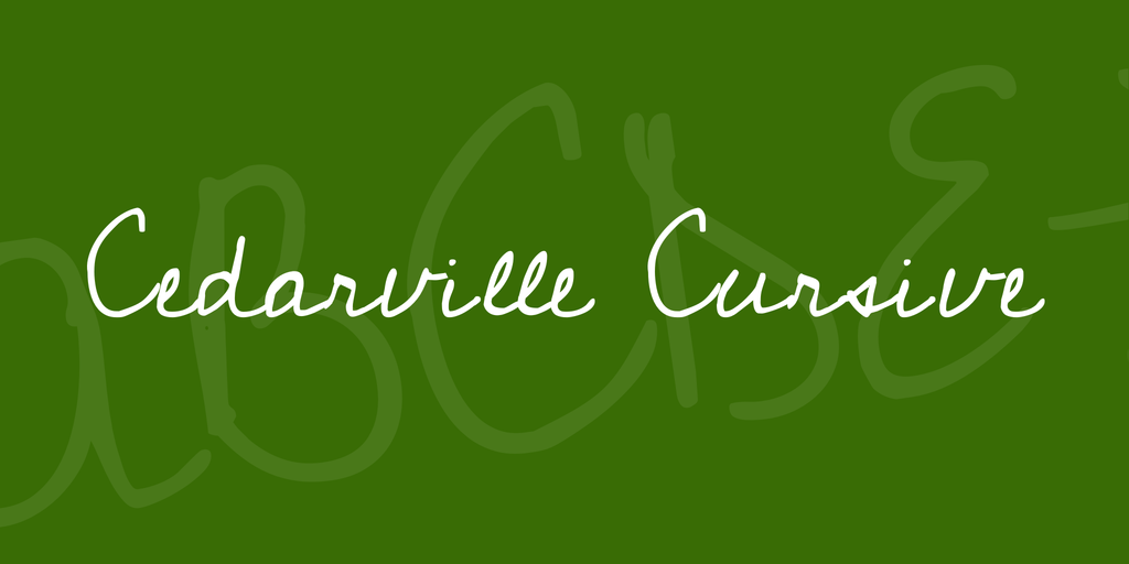 Cedarville Cursive Font website image