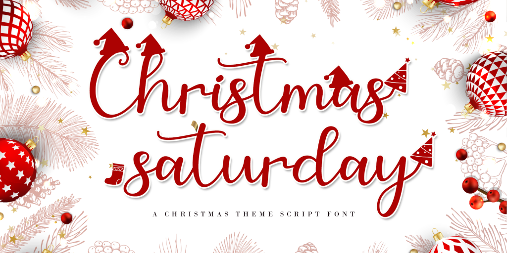 Christmas Saturday Font website image