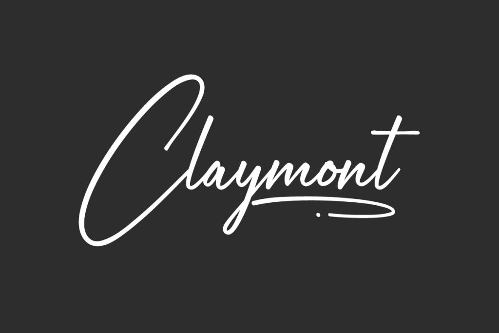 Claymont Demo Font website image