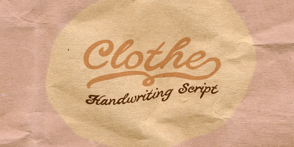 Clothe PERSONAL USE ONLY Font website image