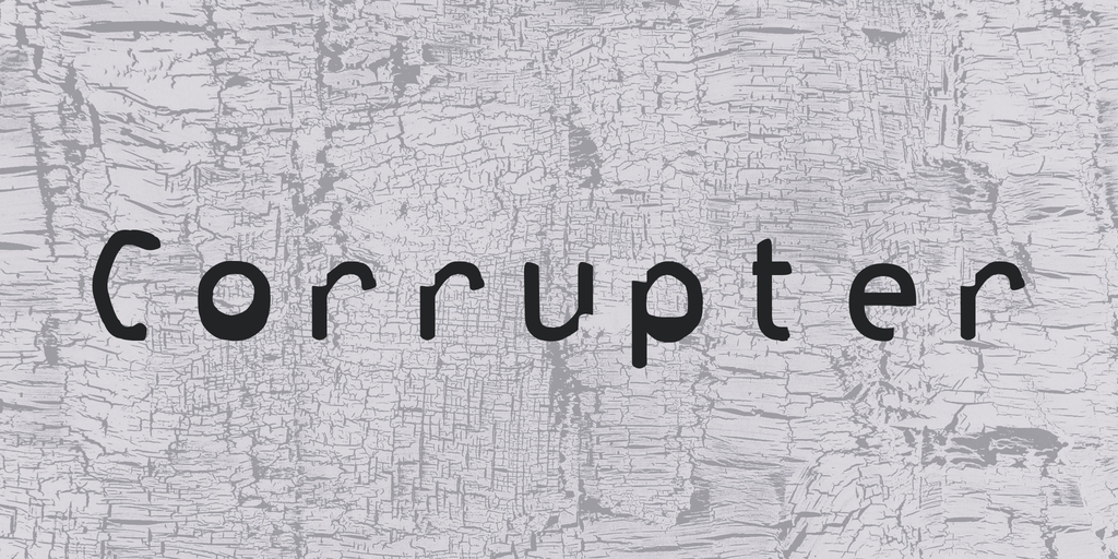 Corrupter Font website image