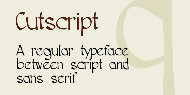 Cutscript Font website image