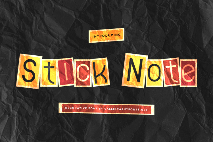 Stick Note Font website image