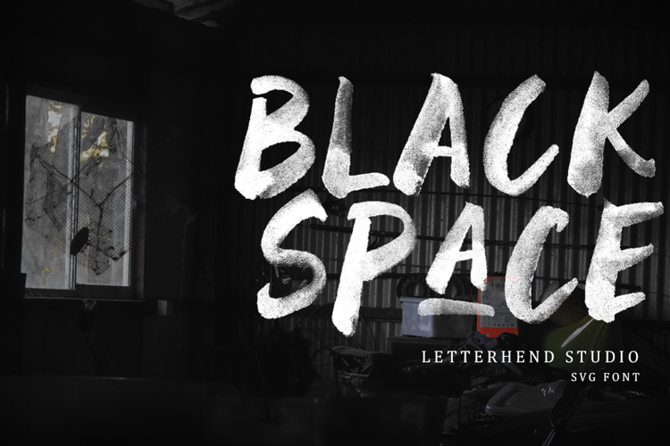 Black Space Font website image