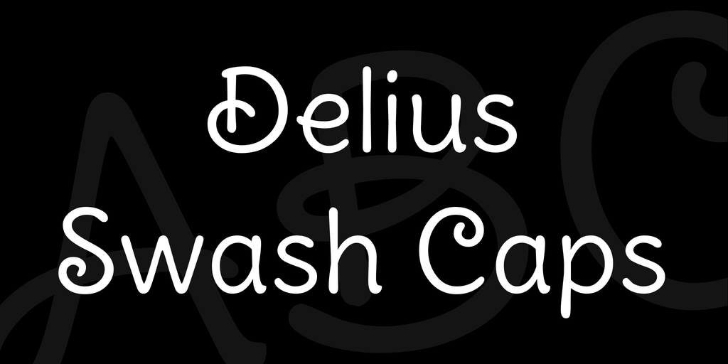 Delius Swash Caps Font website image