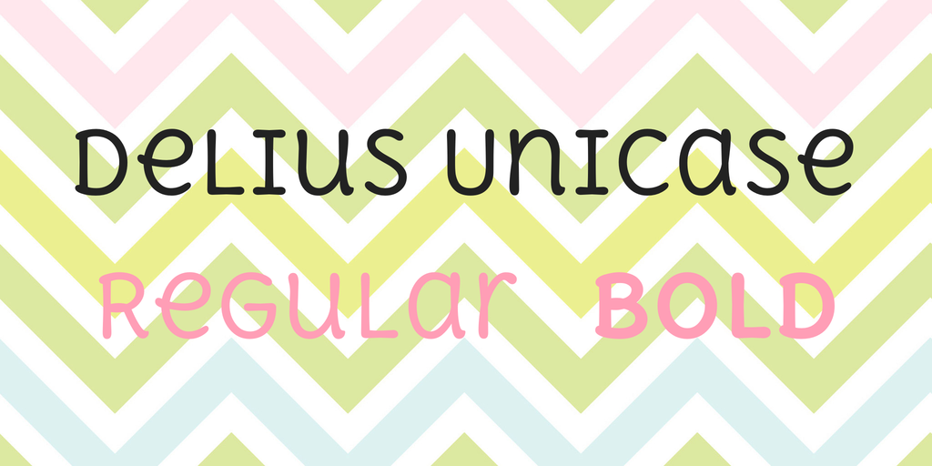 Delius Unicase Font Family website image