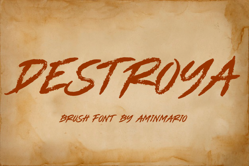 DESTROYA Font website image