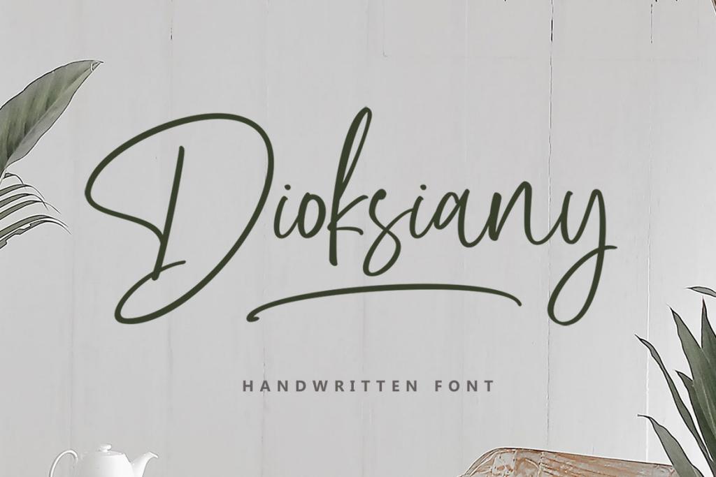 Dioksiany Font website image