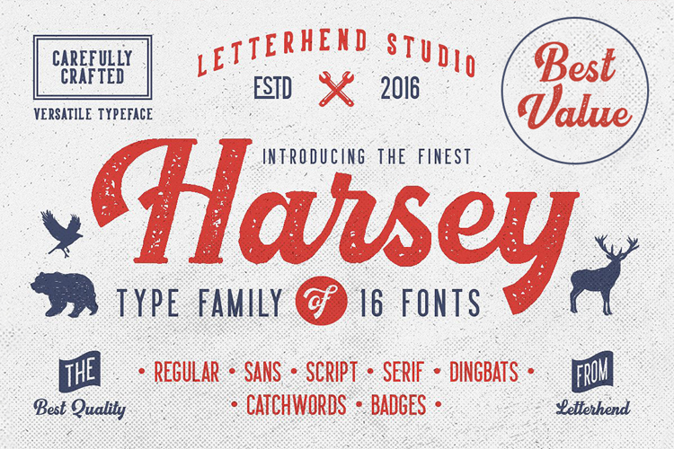 LS Harsey Regular Font website image