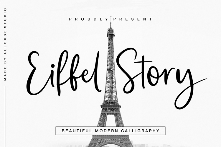 Eiffel Story Reguler Font website image