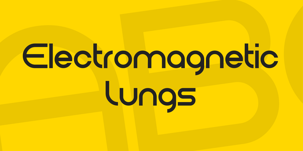 Electromagnetic Lungs Font website image