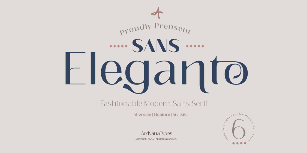 Eleganto Sans Font website image