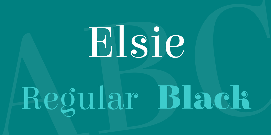 Elsie Font Family website image