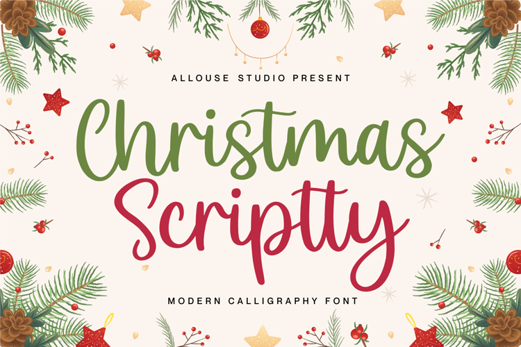 Christmas Scriptty Font website image