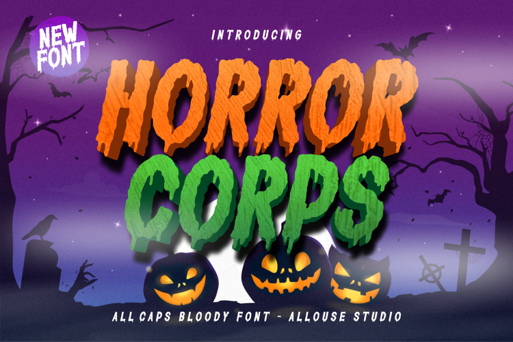 Horror Corps Font website image