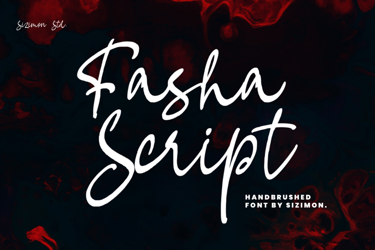 Fasha Script Font website image