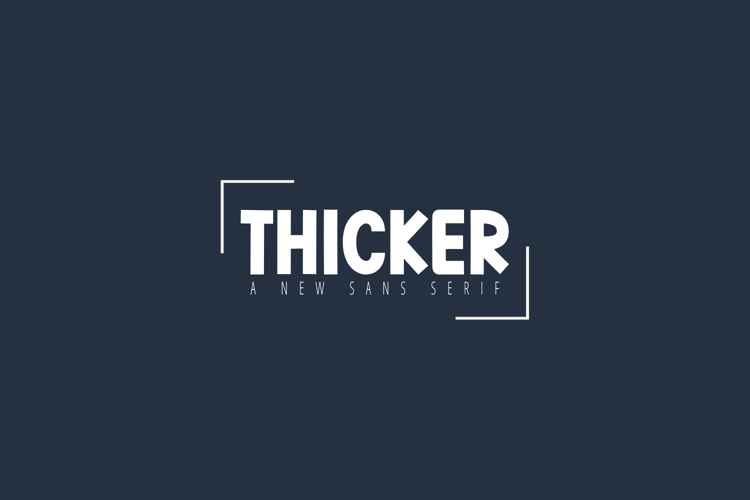 Thicker Font website image