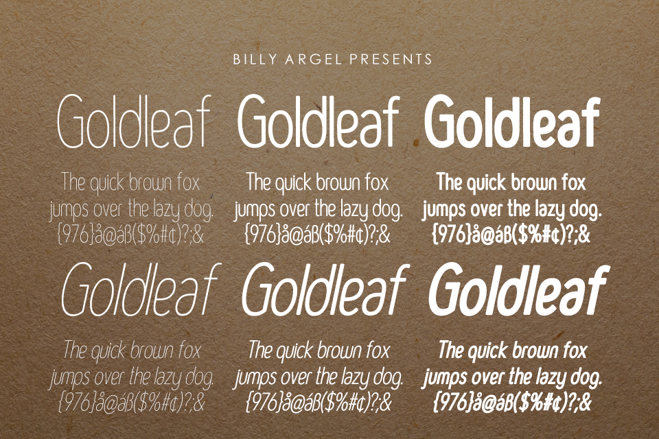 GOLDLEAF BOLD PERSONAL USE Font website image
