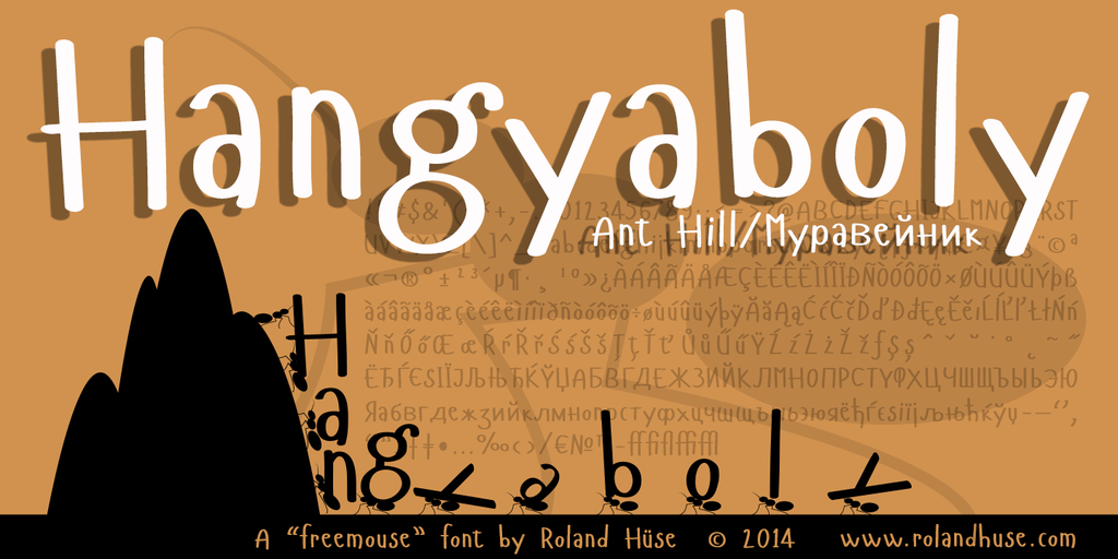 Hangyaboly Font website image