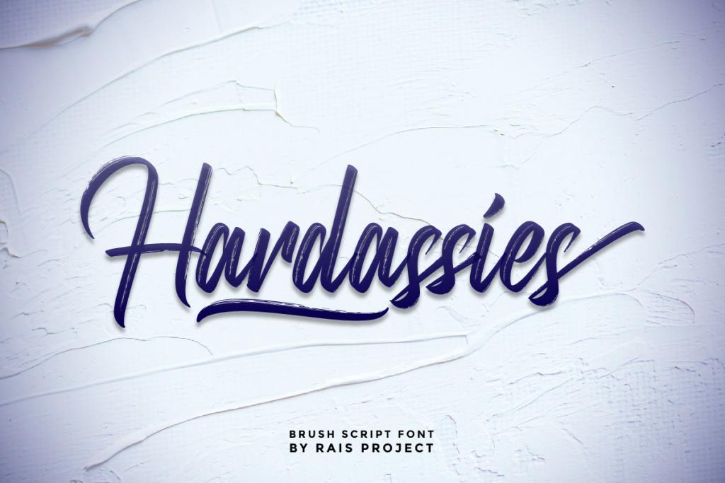 Hardassies Demo Font website image
