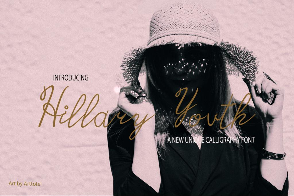 Hillary Youth Font website image