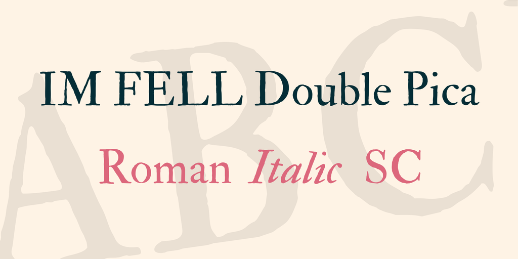 IM FELL Double Pica Font Family website image