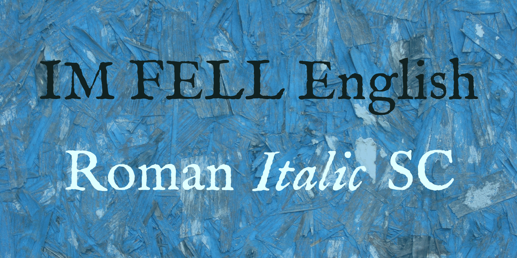 IM FELL English Font Family website image