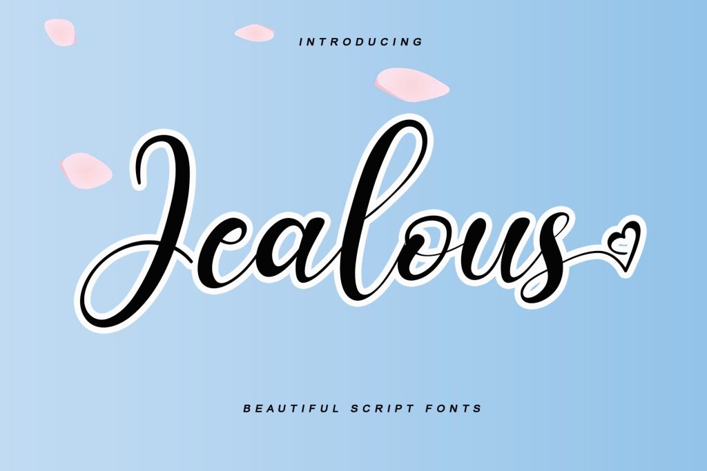 Jealous Font website image