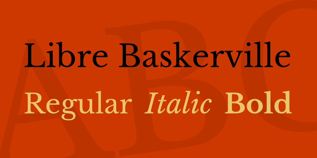 Libre Baskerville Font Family website image