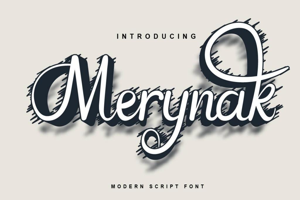 Merynak Font website image