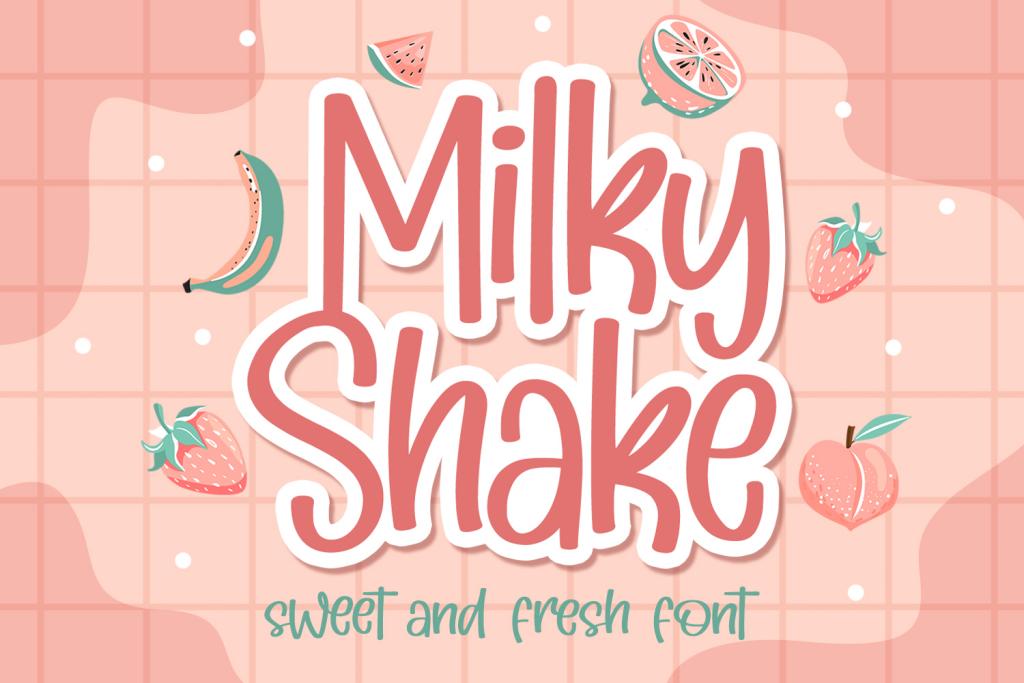 Milky Shake Font website image