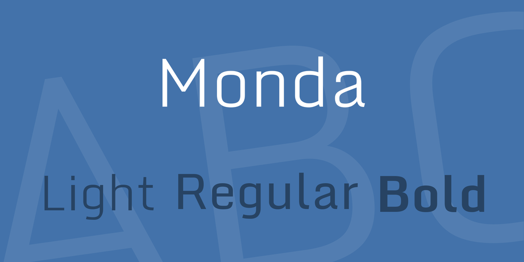 Monda Font Family website image